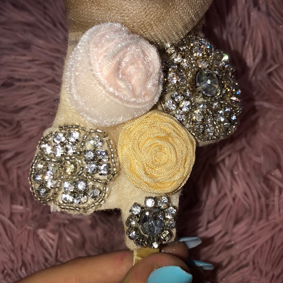 flower diamond headband handmade - Picture 4 of 5
